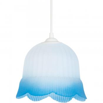 TOSEL Suspension Élégante Verre Blanc 17x80 cm