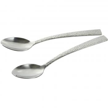 Gimel Fun Stainless Steel Dessert Spoon Pack, Silver