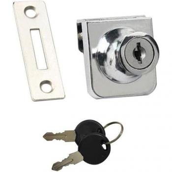 Zinc Alloy Display Cabinet Lock for 5-8mm Glass