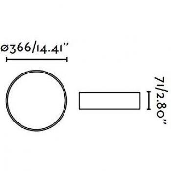 Faro Lighting Vuk LED Round Bathroom Ceiling Light