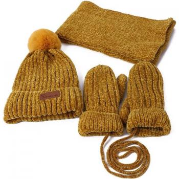 Trio de Protection Hivernale Bébé – Chapeau, Gants & Écharpe Doublé