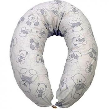 HOBEA-Germany Oreiller de Couchage latéral Grand Ours Gris