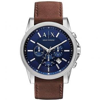 AX2501 Armani Exchange Herren‑Lederarmbanduhr – Braun