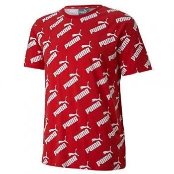 Puma Red Amplified Allover Print T-shirt for Men M