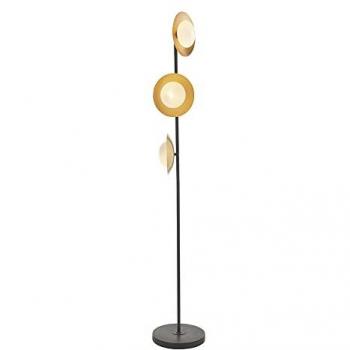 Tivoli 3-Light Floor Lamp with Opal Glass in Gold & Dark Bronze Finish