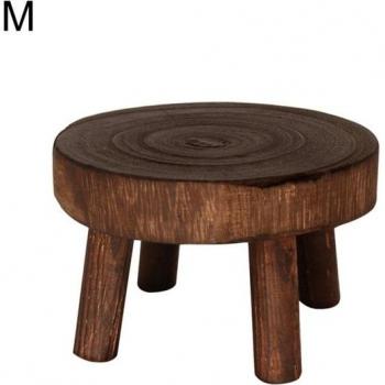 Wooden Round Bench for Flower Pots