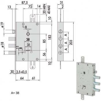 Tripla Serratura CISA 57516-58-0