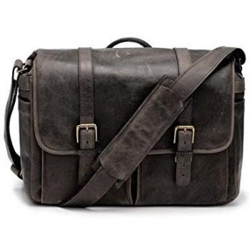 Leather Brixton Messenger in Dark Truffle