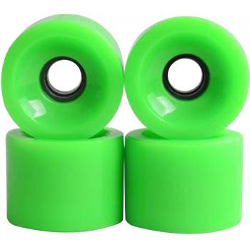 Roues Longboard PU 70 mm Pack 4 – Dureté 78 A, ABEC‑9, couvercle extérieur