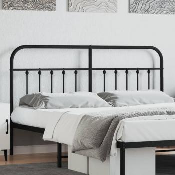 VidaXL Metal Headboard Black 70.9