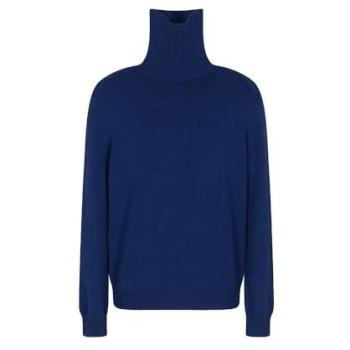 T-shirt Armani Misto Lana Cobalto Taglia S