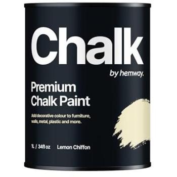 Hemway Chalk Paint – Lemon Chiffon, Shabby Chic Furniture Matte Finish