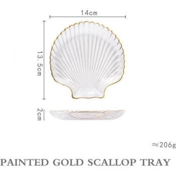 Gold Border Glass Dish