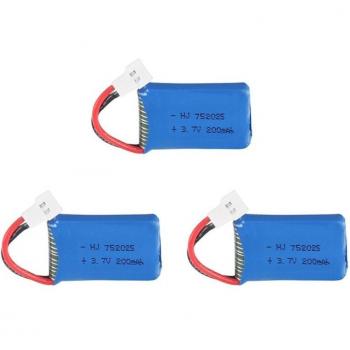 3.7V 200mAh LiPo Battery for Syma X4 X11 X13 (3PCS)