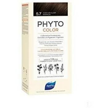 Colorazione Permanente 5.7 Chatain Clair Marron Tinta Naturale Luminosa Intensa 5.7 Phyto
