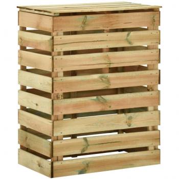Compostiera da Giardino 80x50x100cm in Legno Impregnato