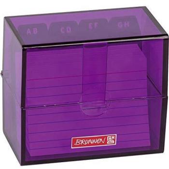 Porta Biglietti Brunnen A8 in Cartone Viola