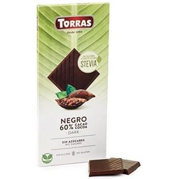 Torras Stevia Dunkle Schokoladentafel 100 g (3 Stück)