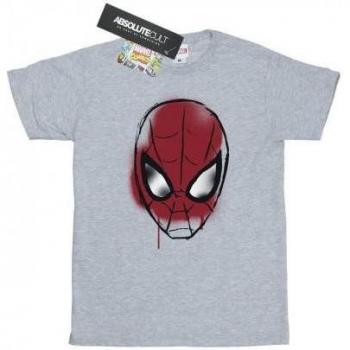 Spider-Man Face Sketch Girls T-Shirt