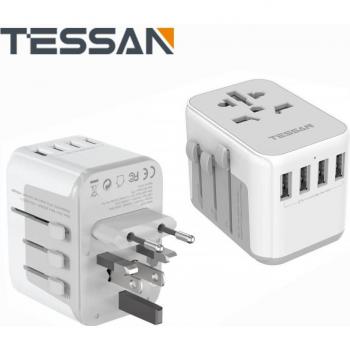Chargeur universel TESSAN avec 2 USB-A et 2 USB-C