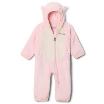 Columbia Foxy Baby™ Baby Girl Sherpa Bunting – Satin Pink & Chalk (3‑6 Months)