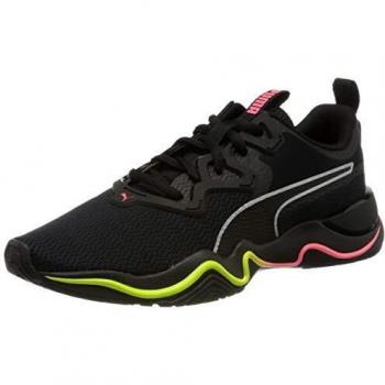 Puma Damen Zone XT WNS Sneaker – Schwarz/Neonrosa Silberschimmer, EU 39