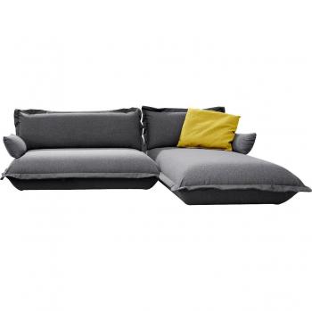 TOM TAILOR HOME Ecksofa „Cushion“ – fein strukturierte TBO, grau, 243 x 78 x 168 cm