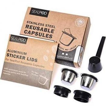 Stainless Steel SEALPOD Refillable Nespresso Capsule – Classic Set