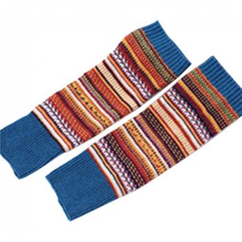 Contrast Color Knitted Knee-High Leg Warmers