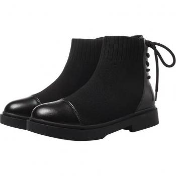 Women's Big Size 35-43 Waterproof Leather Stretch Boots for Autumn & Winter