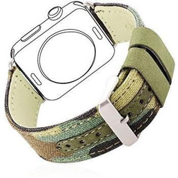 Cinturino Bandmax Camouflage per iWatch Series 1 e 2 in Tessuto Denim