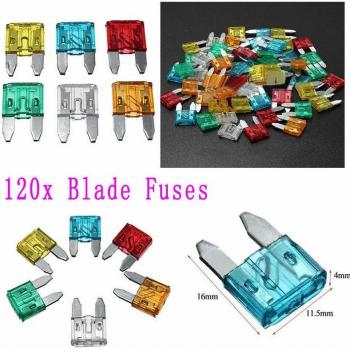 120pcs Mini Blade Fuse Set for Cars and Trucks (5-30A)