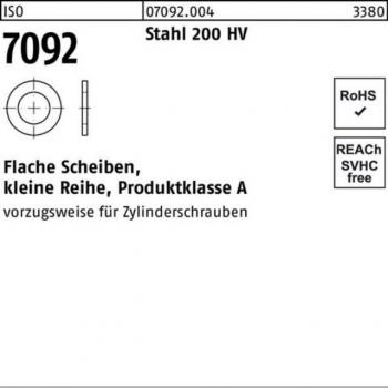 Flache Scheiben ISO 7092 19mm Stahl 200 HV