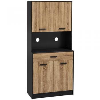 Buffet haut industriel multi-rangement 4 portes et tiroir