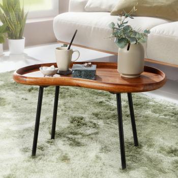 Table Basse en Bois Sheesham et Métal