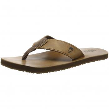 Tongs marron en cuir pour homme Reef