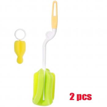 Kit de cepillos para biberones y esponja 2 uds