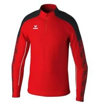 Erima Felpa Mezza Zip Allenamento Rossa/Nera L