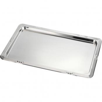 PULSIVA GN‑Tablett Romanza – Rechteckiges Silbertablett, Größe 53×32,5 cm