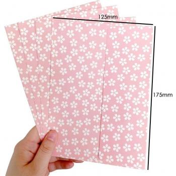 Handmade Pink Cherry Blossom Envelope Paper Set