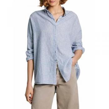 Pepe Jeans Marcel Camisa Azul para Mujer con Estampado de Rayas
