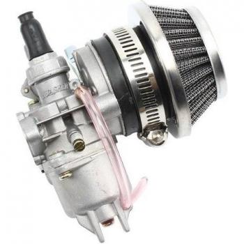 Motorcycle Carburetor and 44mm Steel Air Filter Red Blue for 47cc 49cc Mini Moto Dirt Pocket Bike ATV Quad Go Kart Buggy