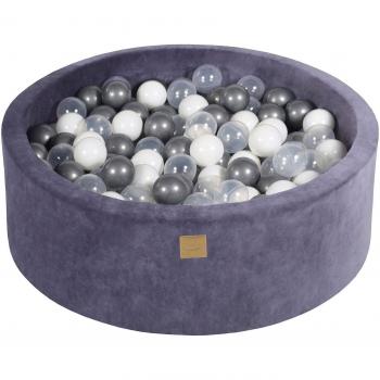 Ballenbad MeowBaby® Velvet, Grijsblauw 90x30 cm