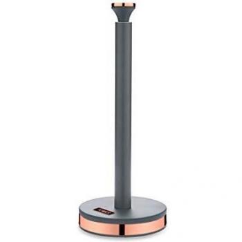 TOWER Kitchen Grey & Rose Gold Cavaletto Kitchen Towel Roll Pole Holder