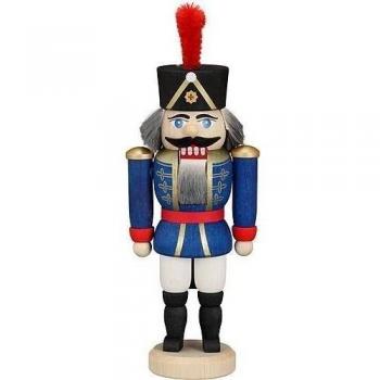 Husar Nussknacker blau 15 cm aus Holz