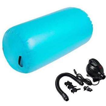 Minetom Yoga Luftrolle 100cm Aufblasbare Gym Roll mit Pumpe