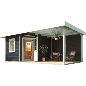 WeKa Salo – Grau (Anthrazit), 7,5 kW Bio‑Ofen, externer digitaler Steuerung
