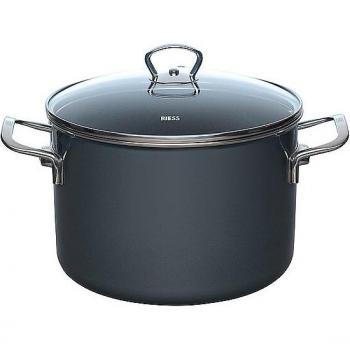 Riess Fleischtopf mit Glasdeckel 24cm/6,5l Nouvelle Pur Dunkelgrau