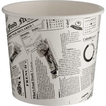 Pot en boîte cartonnée First FFC – 65 cl – Noir-Blanc – 11,3 × 9,8 cm – Pack de 50