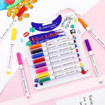 T-Shirt-Feinmaler Marker 8‑Farben – Textil-Tinte, langlebig